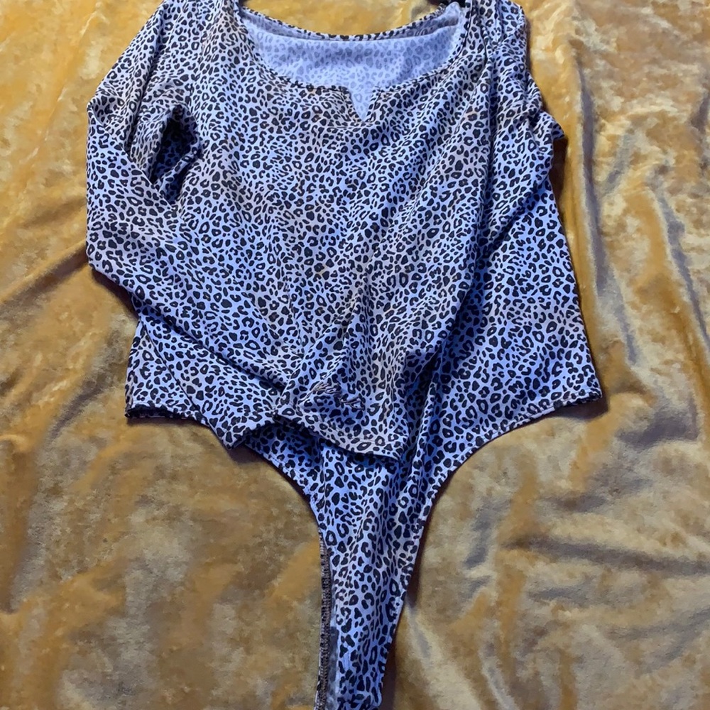 Cheetah print body suit